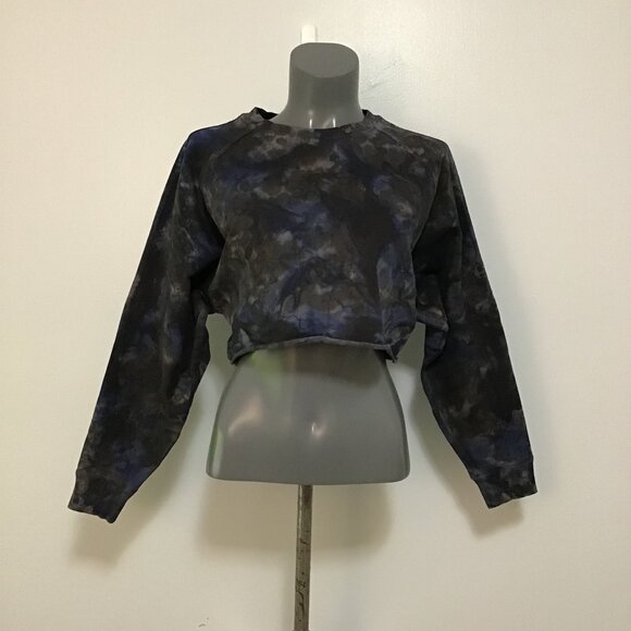 Lululemon LA Pullover Crew Watercolor Wash Lunar Rock/Black/Larkspur Size S/M - Picture 1 of 11